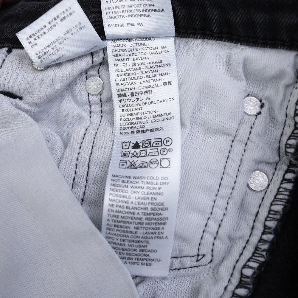 Levis 511 Slim Fit‎ Black Jeans Mens Denim Pants 32x29 (Fit 30x24.5)